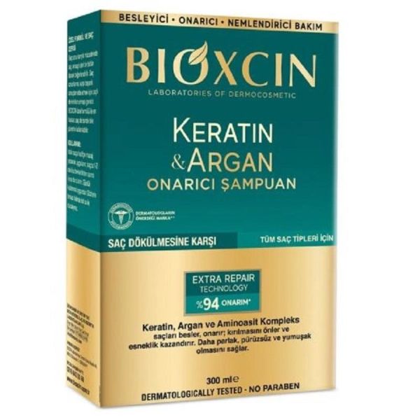 Bioxcin Keratin ve Argan Saç Dökülmesine Karşı ve Onarıcı Şampuan 300 ml