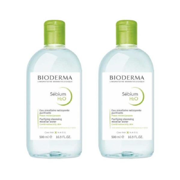 Bioderma Sebium H2O Yüz ve Makyaj Temizleme Suyu 2 x 500 ml