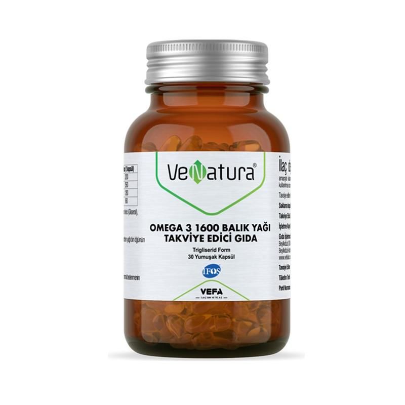 Venatura Omega 3 1600 Balık Yağı 30 Kapsül